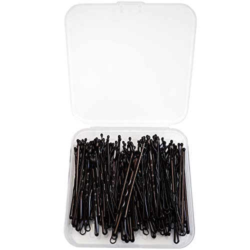 ScivoKaval Black Bobby Pins 100 Count with Storage Case