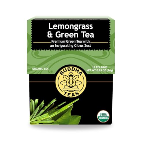 Buddha Teas Organic Lemongrass Green Tea - 18 Tea Bags