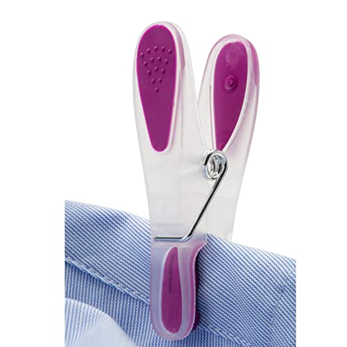 Laundry 360 Soft Grip Clothespins - 24 Count, Ergonomic & Rust Resistant