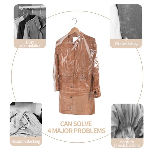 BEISHIDA 47in Clear Plastic Garment Bags - 20PCS for Clothes Storage