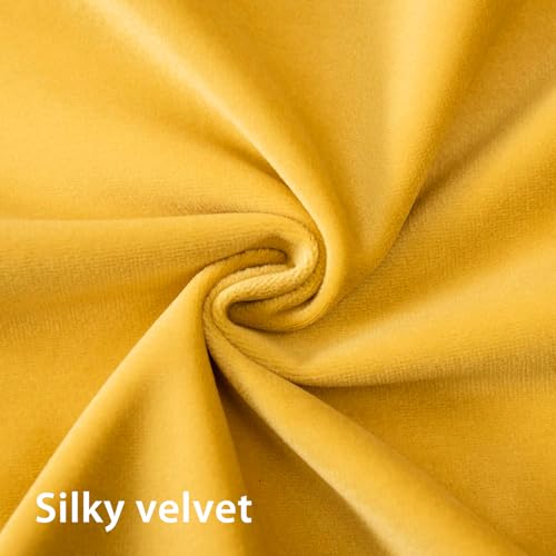 Jiiberl Velvet Throw Pillow Covers 18x18, Orange Set of 4