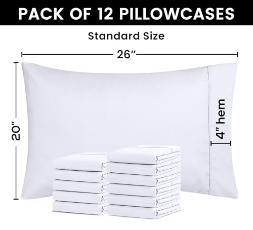 Utopia Bedding Standard Size Pillow Cases Set of 2 - Ultra Soft Microfiber with Envelope Closure