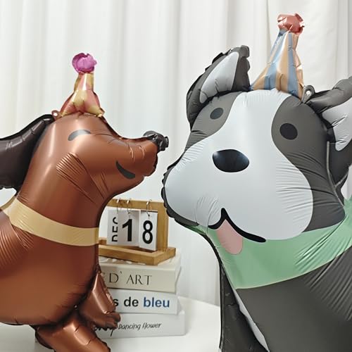 Dog Series 4PCS Cute Pet Dog Balloons - Mylar Foil Birthday Party