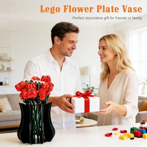 Acrylic Vase for LEGO Flower Bouquet - Sturdy Display Stand