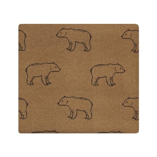 Hudson Baby Brown Bear Flannel Receiving Blanket, One Size
