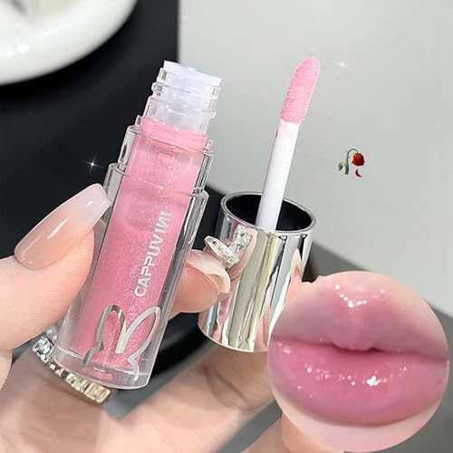 Petansy 4Pcs Shimmer Bomb Lip Gloss Set with Vitamin E and Hyaluronic Acid
