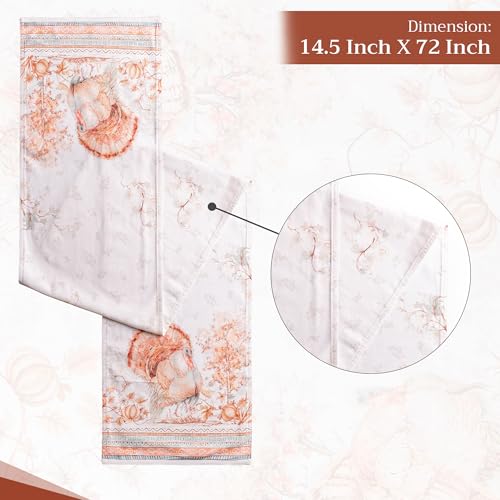 Maison d'Hermine Giving Thanks Table Runner 100% Cotton 14.5" x 72" Double Layer