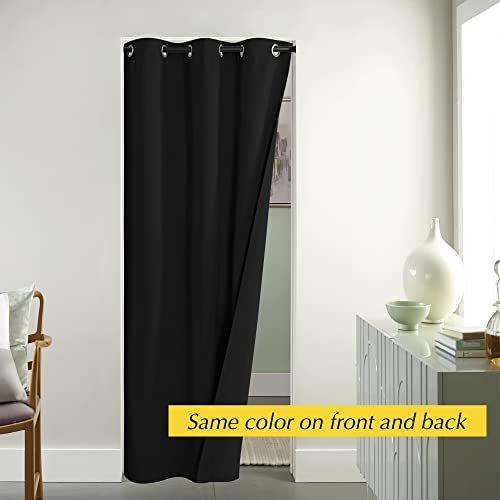 NICETOWN Blackout Door Curtain - 42"W x 80"L Privacy Panel for Bedroom
