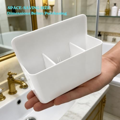 White Magnetic Toothbrush Holder for Cruise Travel - Portable & Durable