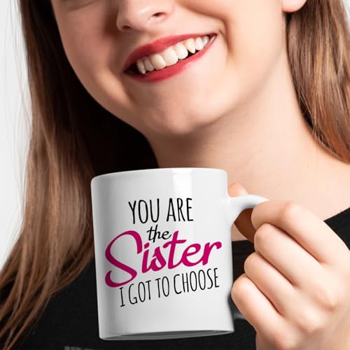 You Are The Sister I Got To Choose Ceramic Coffee Mug - White, 11oz Gift