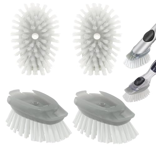 4 Pack Dish Brush Replacement Heads for OXO Soap Dispensing Brush