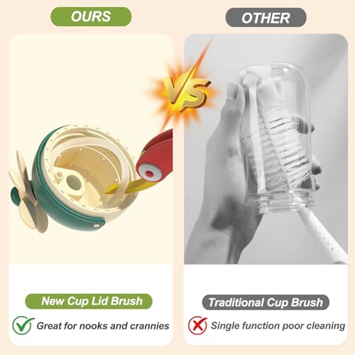 ELESDA 3-in-1 Cup Lid Gap Cleaning Brush Set - 3PCS Bottle Cleaner