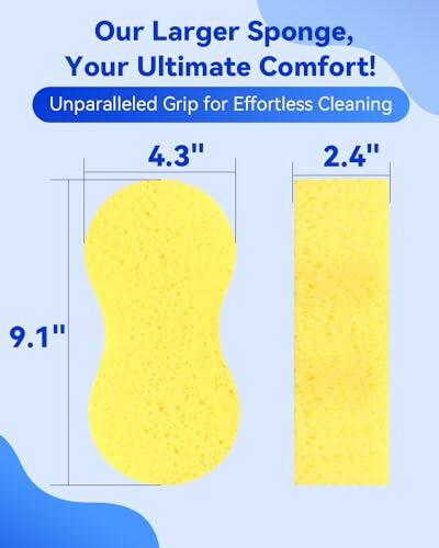 Temede Large Bone Foam Car Wash Sponge - Extra Thick & Multi-Purpose