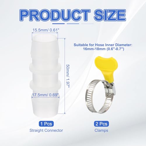PATIKIL Drain Hose Connector for Washing Machines & ACs - 0.6-0.7"