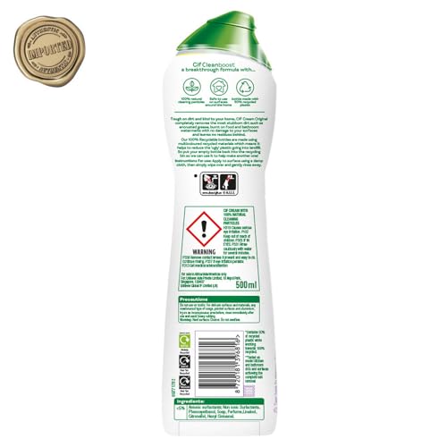 Cif Professional Original Cream Cleaner 500ml - Powerful Stain Removal