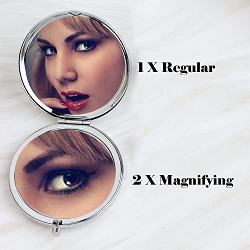 Compact Makeup Mirror - Inspirational Fairy Tale Design, 2.55-Inch
