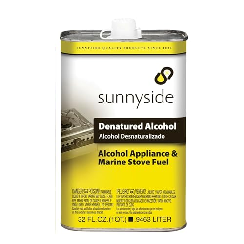 Sunnyside Denatured Alcohol Quart - Clean Burning Fuel for Marine Stoves