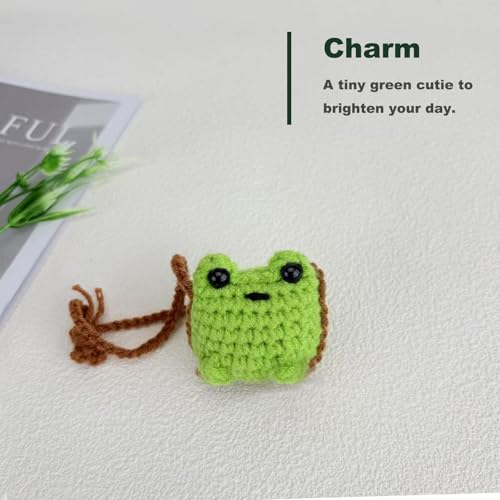 Cute Crochet Frog Car Decor | Hand-Made Rear View Mirror Charm