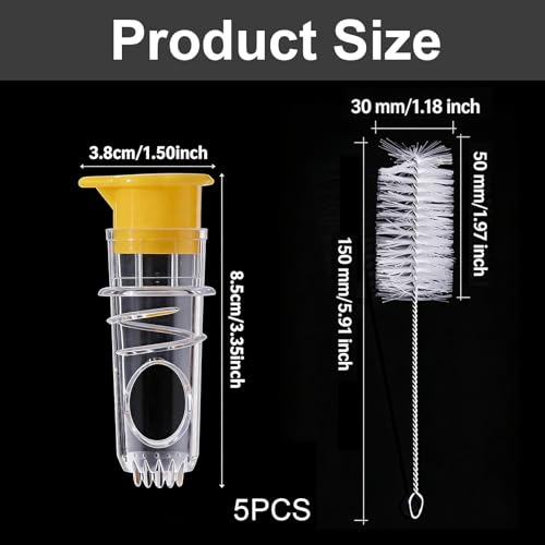 Hubaltuye 4-Pack Lemon Squeezer Manual Citrus Press with Cleaning Brush