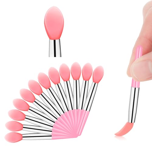 Mozeat Lens 12Pcs Silicone Lip Mask Applicator and Lipstick Brushes