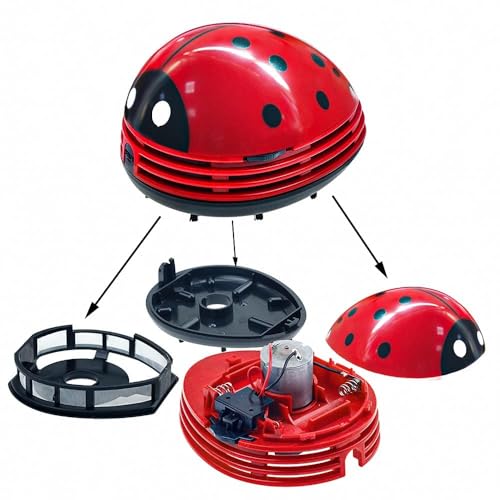 E ECSEM Mini Red Portable Handheld Dust Vacuum Cleaner