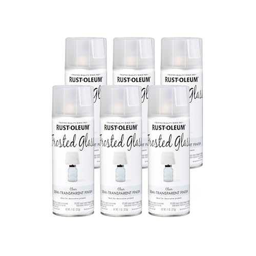 Rust-Oleum Frosted Glass Spray Paint, 11 oz, 6-Pack - Decorative Privacy