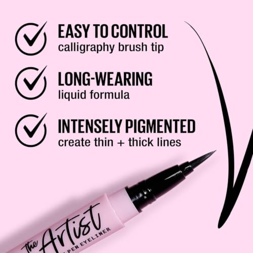 L.A. Girl Artist Brush Pen Liquid Eyeliner Inky Black