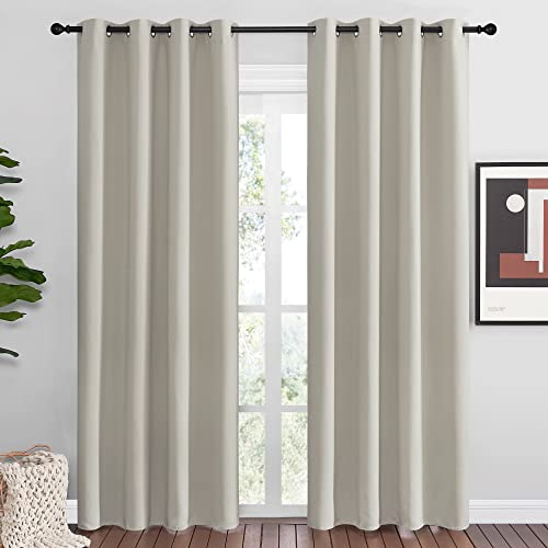 NICETOWN Blackout Curtains - 55" x 86" Room Darkening Grommet Drapes (2-Panel)
