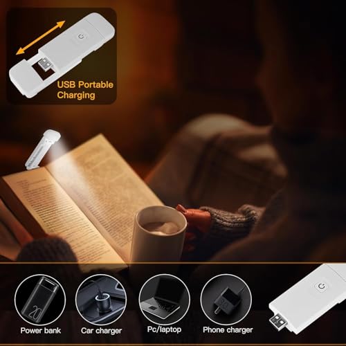 30 Pack USB Rechargeable Book Lights with Clip for Reading at Night - Kids & Adults