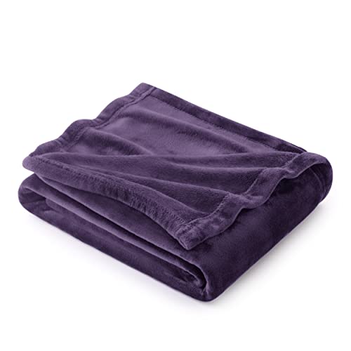 Bedsure GentleSoft Fleece Throw Blanket 50x60 Inches Purple Lightweight Plush