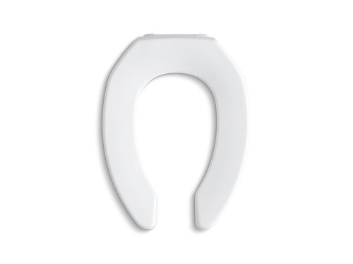 Kohler K-4670-C-0 Lustra Elongated Toilet Seat with Check Hinge, White