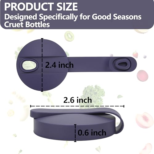 Kiicii Purple Silicone Cruet Lids for Good Seasons - 2 Pack