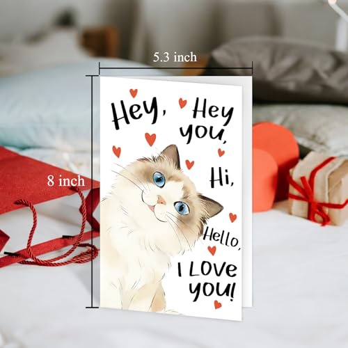 Funny Cat Greeting Card for Mother's Day Birthday Anniversary