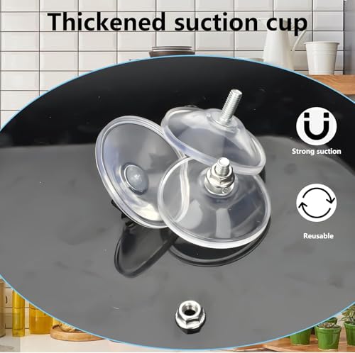 Transparent Suction Cups - 6 Pcs Strong PVC Pads with Screws