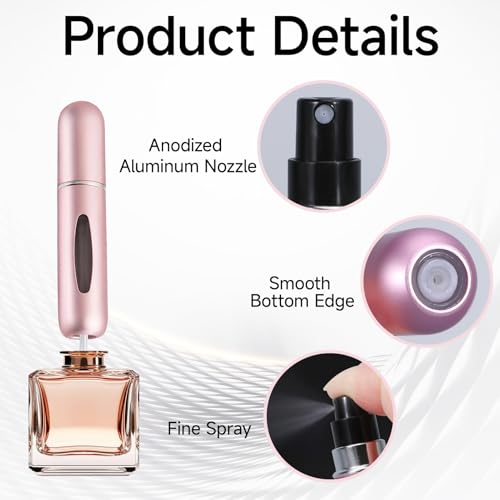 Refillable Perfume Atomizer Travel Spray Bottle 5ml 10-Pack