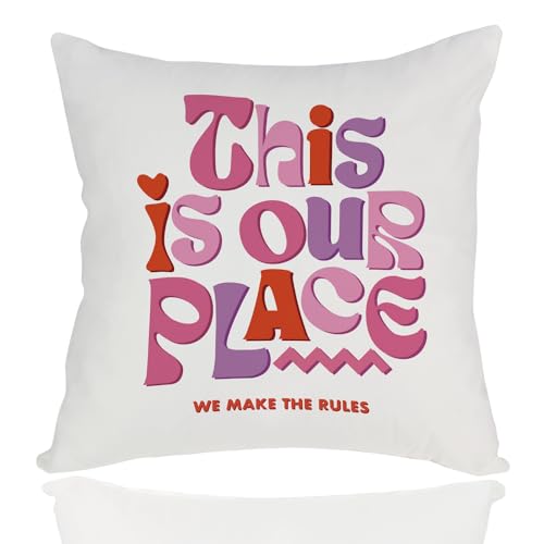 Music Lyric Inspired Pillow Cover, Singer Merchandise 18x18 inch, Fan Gift