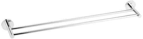 GROHE 40802001 Essentials Double Towel Bar, 24-Inch, Starlight Chrome