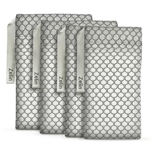 Zelin Double Layer Soap Saver Bag 4-Pack - Exfoliating Bar Soap Pouch