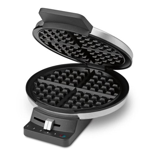 Cuisinart CCJ-500P1 Pulp Control Citrus Juicer, 1, Black/Stainless & WMR-CAP2 Round Classic Waffle Maker, Brushed Stainless,Silver