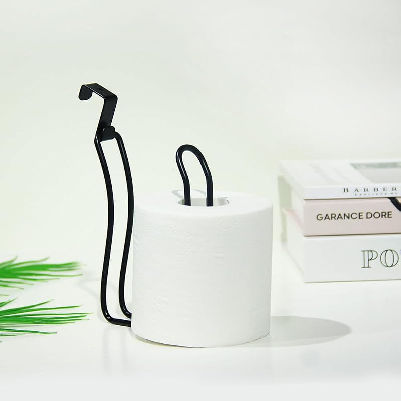 Black Wall Mounted Toilet Paper Holder - Premium Rustproof Design