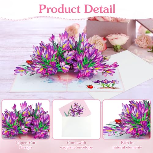 3D Cymbidium Orchid Pop-Up Card for Mother's Day & Any Occasion