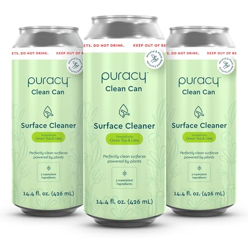 Puracy All-Purpose Cleaner - Plant-Powered Multi-Surface Spray (3 Pack, Green Tea + Lime)