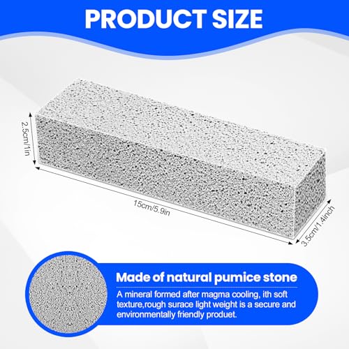 Riuja Pumice Stone Toilet Bowl Cleaner - 6 Pack for Stains & Rings