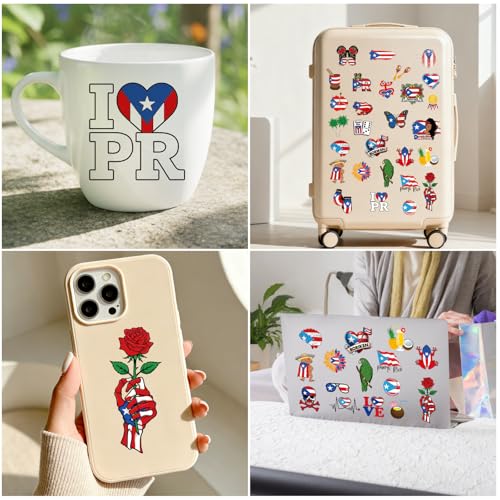Puerto Rico Glow in the Dark Temporary Tattoos - 200+ Party Stickers