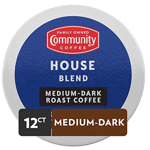 Community Coffee House Blend Coffee Pods, Medium-Dark Roast, 12 Count