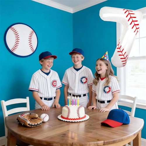 40-Inch Baseball Number 7 Balloon for Birthday Parties