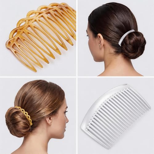 Exircy 18-Piece Plastic French Twist Hair Combs Side Clip Set