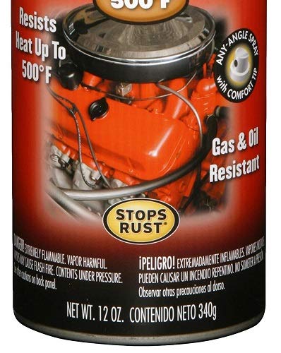 Rust-Oleum Automotive Engine Enamel Spray Paint Gloss Black 12 oz Pack of 2