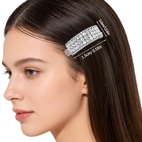 ZALYDRI High Crown Round Alloy Hair Clips 10-Pack Invisible Hairpins