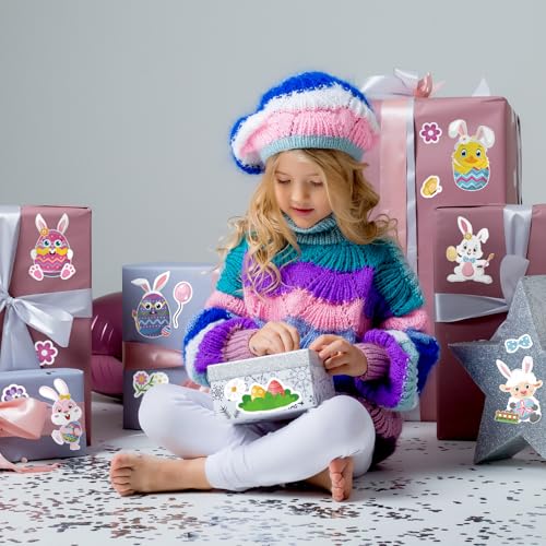 DIY Easter Sticker Kits - 32 Sheets of Creative Egg & Bunny Designs